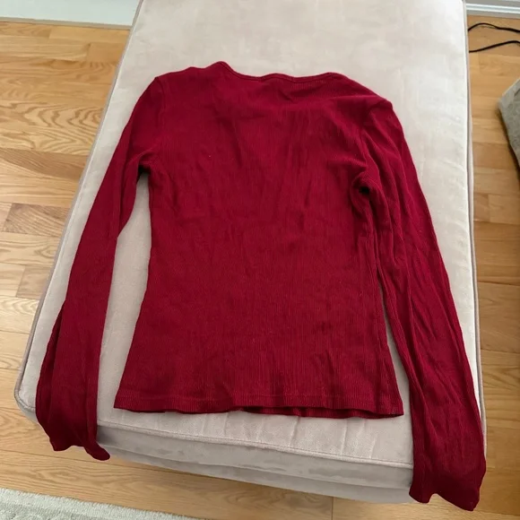 Banana Republic Cotton Long Sleeve Ribbed Top - XS - Picture 2 of 4